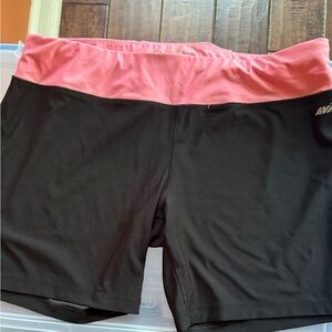 Avia Black and‎ Pink Athletic Shorts with Moisture-Wicking Fabric
